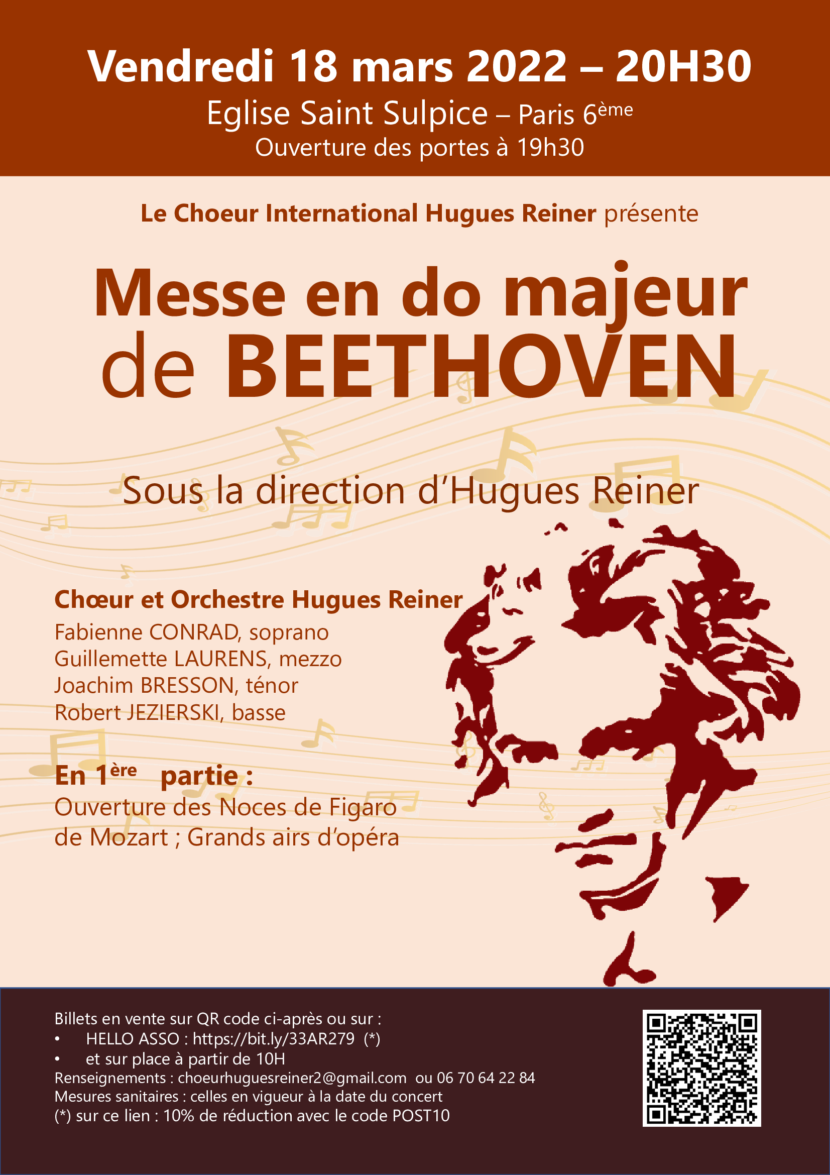 Concert du 18 mars 2022 messe en do Beethoven